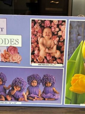 Baby Floral Puzzle with Purple and Pink Imagery